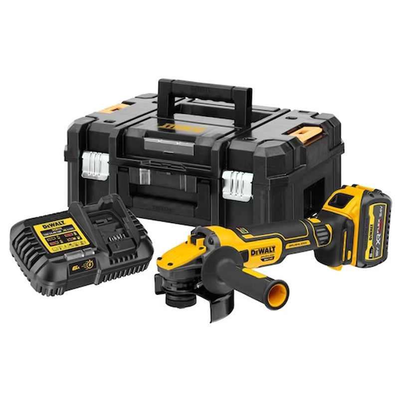 Meuleuse Ø125mm 18V DEWALT DCG409T1-QW Brushless avec un coffret et une batterie 6,0 Ah 54V FLEXVOLT