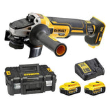 Meuleuse Ø125mm 18V DEWALT DCG405P2-QW avec un coffret et 2 batteries 5,0 Ah