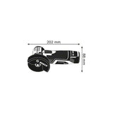 Meuleuse d'angle BOSCH 06019F200B - GWS 12V-76 V-EC Professional (2 x 3 Ah)