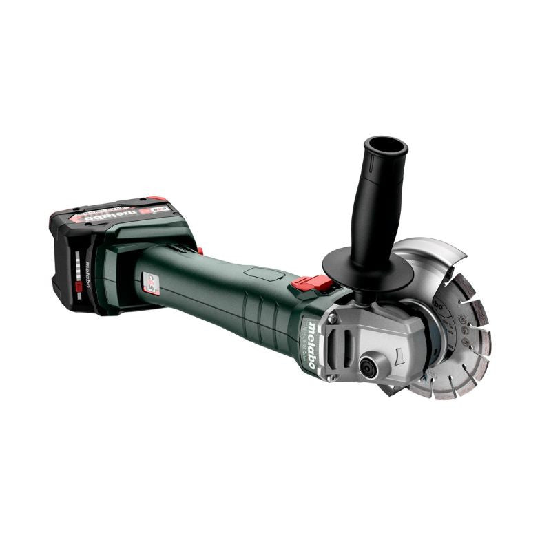 Meuleuse METABO 125 mm 18 V- W 18 L 9-125 Quick - 2 x 5,2 Ah Li-Power, ASC 55, coffret metaBOX