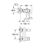 Mitigeur bain/douche CONCETTO GROHE 32700001 monocommande - chrome