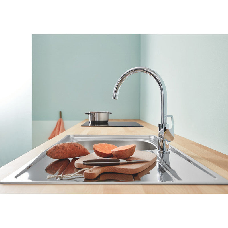 Mitigeur d'évier Bauloop 2020 GROHE 31368001 - monocommande - col de cygne - chrome