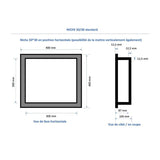 Niche à carreler étanche MARMOX NICHE30/30 - Format intérieur 30x30cm - Profondeur 9cm