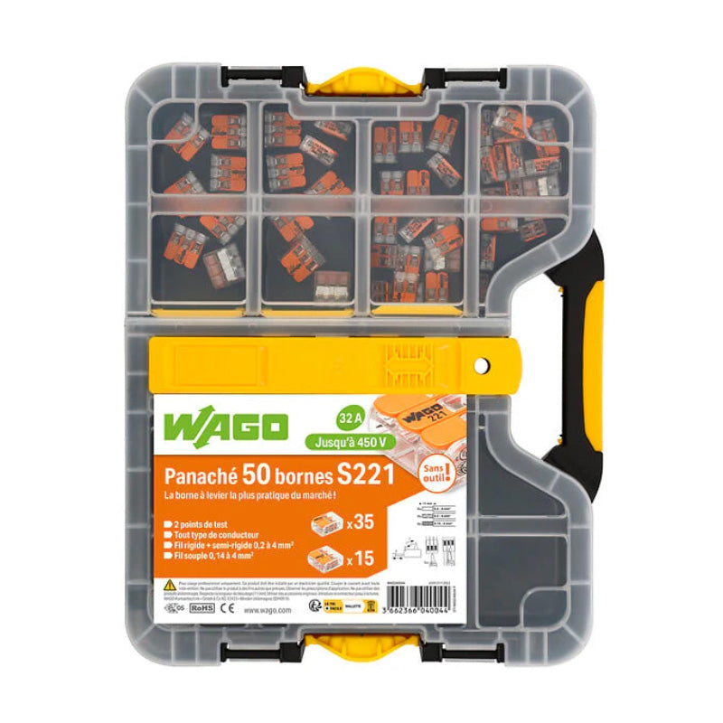 Mallette de 50 bornes S221 - 35x2 entrés et 15x3 entrées – Racetools PRO