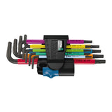 Jeu de clés torx  967/9 TX Multicolour HF 1, 9 pièces - WERA - 05024179001