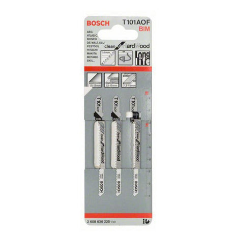 Lame de scie sauteuse PRO Hardwood clean curve T101AOF Bosch Pro - 2608636225