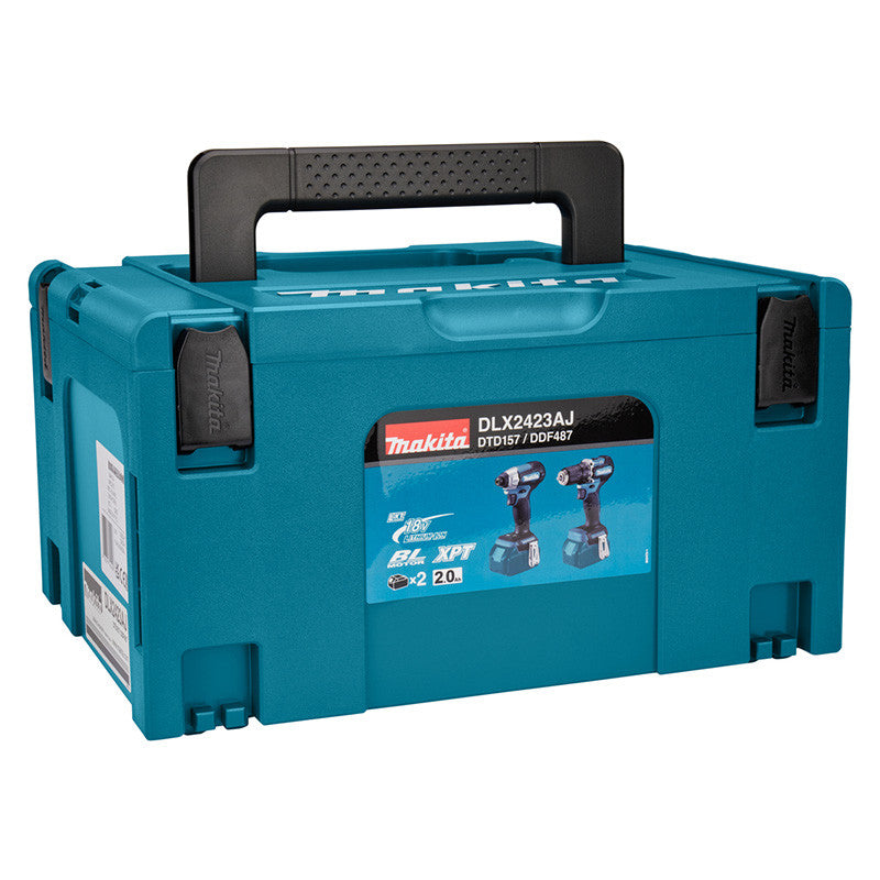 Pack 2 outils MAKITA DLX2423AJ 18V DDF487 + DTD157 (avec batteries et chargeur)