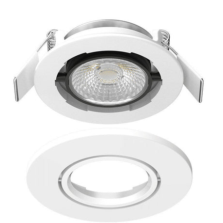 Pack 5 Spot LED SOLUM LIBRA S0050690D extra plat RT2012 RE2020 encastrable orientable dimmable 6W, IP65
