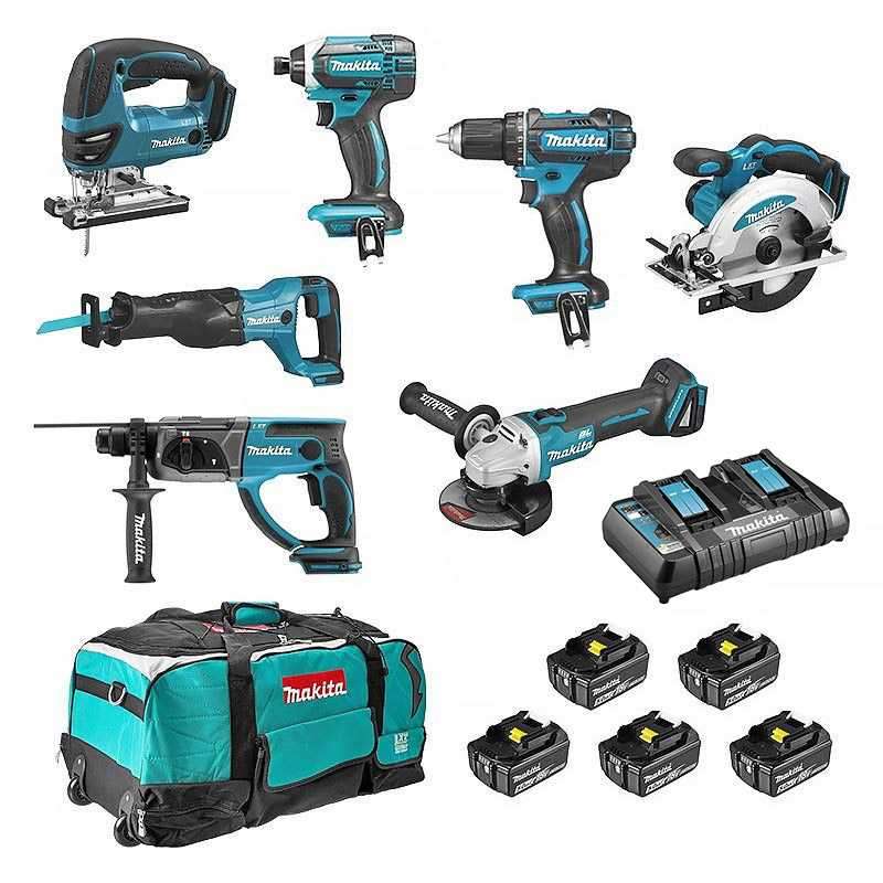 Pack 7 outils MAKITA DLX7013PT1 18V (5x5Ah)