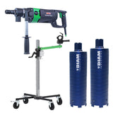 Pack Carotteuse à percussion à sec ESD162 + Support EBW1300 EIBENSTOCK + 2 couronnes Ø102/300 mm et Ø127/300 mm 1"1/4  BETON