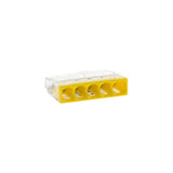Pack de 10 bornes de connexion rapide à levier WAGO 5 entrées fil rigide - S2273