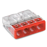 Pack de 100 Bornes à levier WAGO 2273-204 - 4 x 0,5 à 2,5mm²