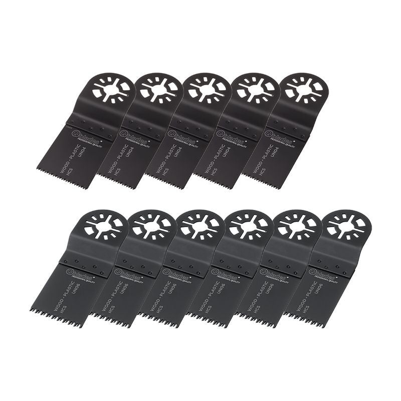 Pack de 11 lames de scie QBLADES UN93 pour bois / plaque de plâtre / plastique 5x UN04 + 6x UN06