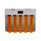 Pack de 30 bornes de connexion rapide a levier WAGO 5 entrées fil souple et rigide - S222