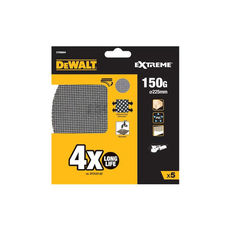 Pack de 5 disques abrasifs DEWALT DTM8684-QZ Ø225mm grain 150