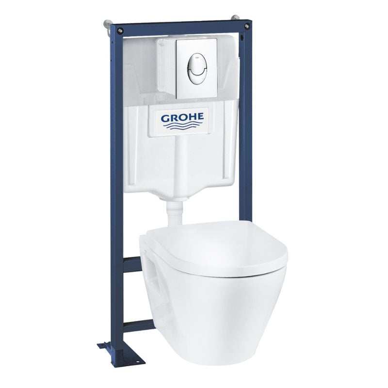 Pack WC suspendu sans bride GROHE SOLIDO OEM CERAMIC BUNDLE - murs porteurs ou non porteurs