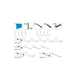 Panneau percé 1200x600mm - SIMONRACK - PANELCLICK - 22 crochets et 8 accessoires
