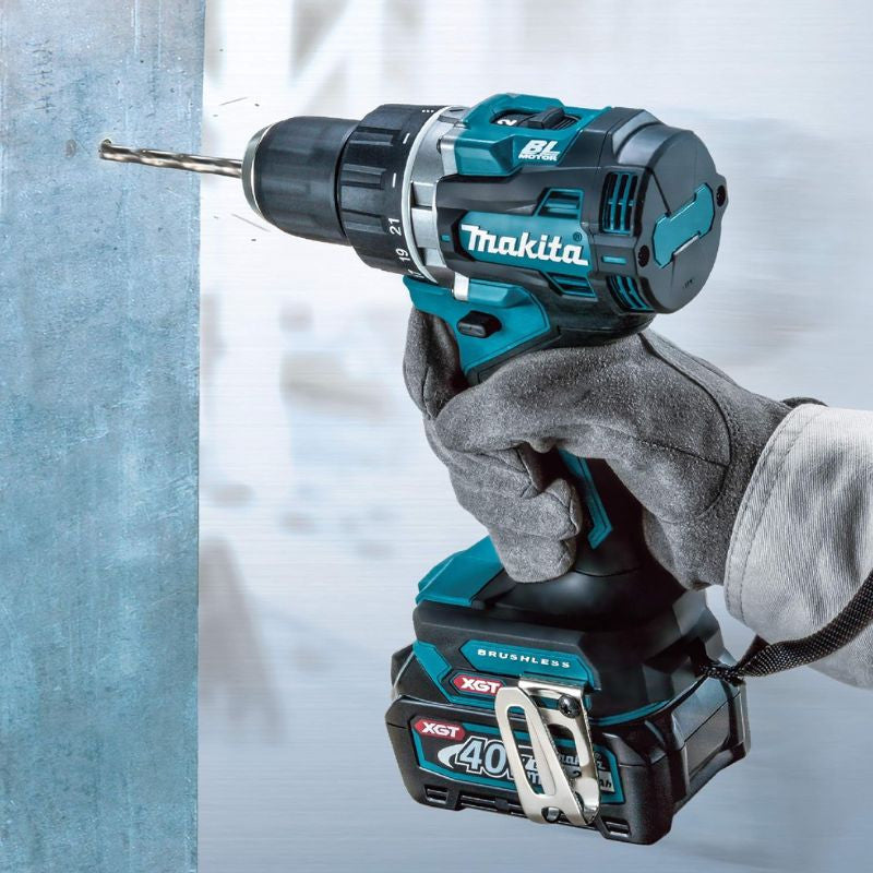 Perceuse-visseuse à percussion 40V max Li-ion 13 mm Brushless XGT MAKITA HP002GZ - Machine nue