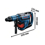 Perforateur sans-fil Bi turbo BOSCH 0611913002 - GBH 18V-45 C Professional SDS max + 2 batteries 2x12Ah