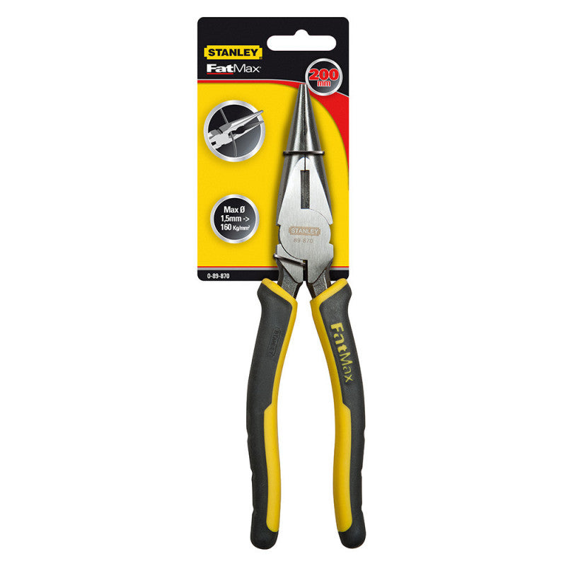 Pince à becs 1/2 ronds longs STANLEY FATMAX - 200 mm