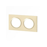 Plaque LEGRAND Dooxie 2 postes carrée beige