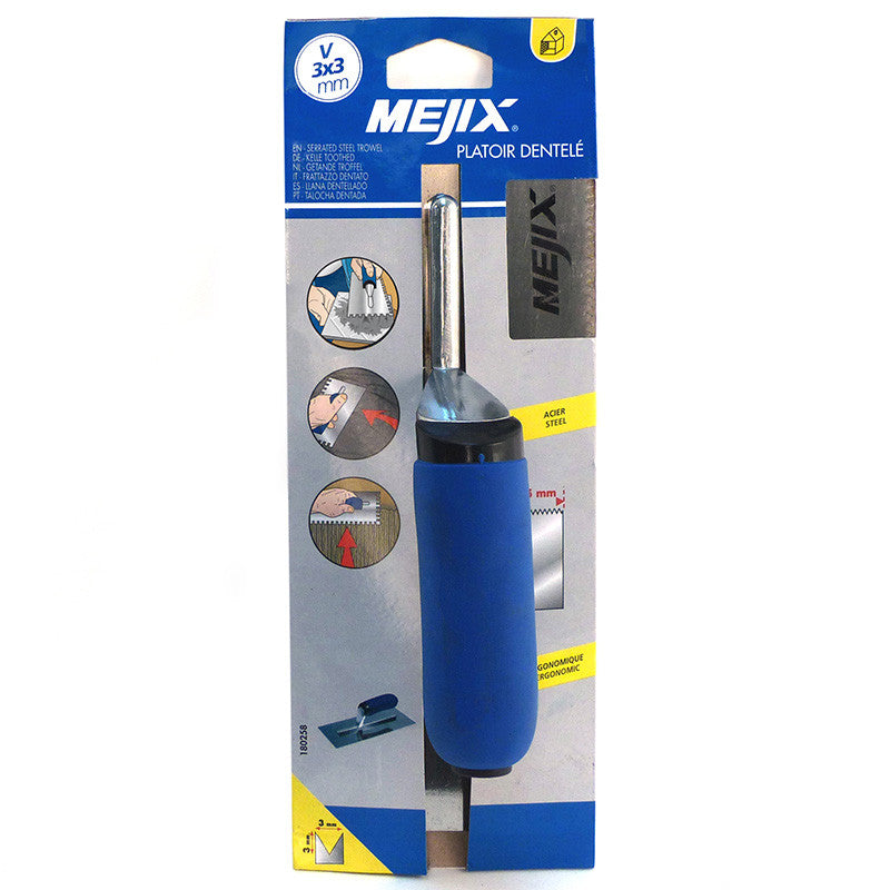 Platoir acier dentelé MEJIX 180258 - 280x115 mm V 3x3