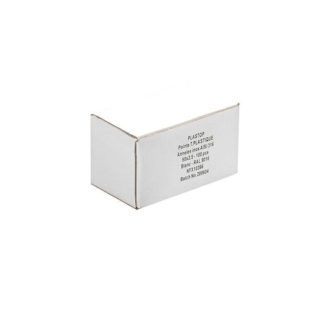 Pointe Plastop Tête Ronde inox A4 NORFIX annelée Gris Anthracite