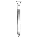 Pointe Tête Plate Fraisée NORFIX ancrage électrozingué de 12µ Annelée par 5 Kg