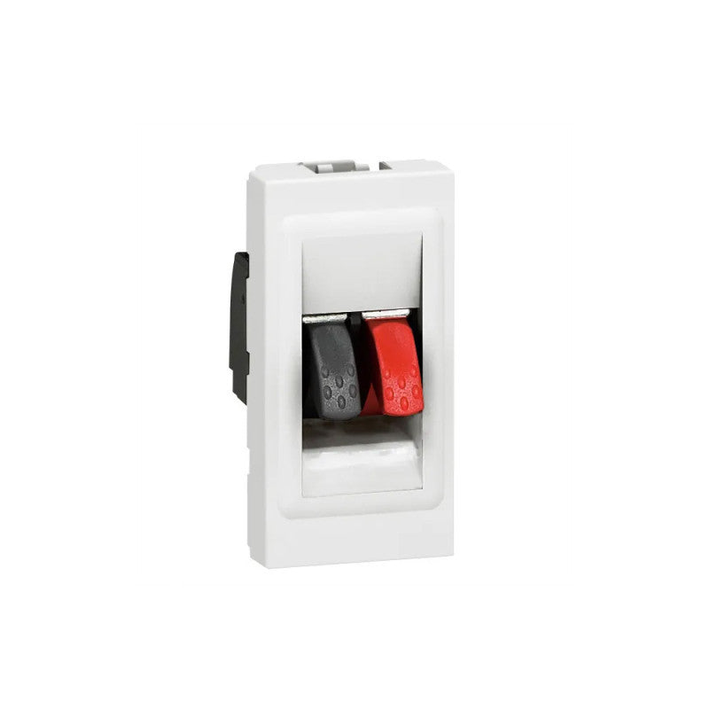 Prise haut-parleur LEGRAND Mosaic 1 module blanc