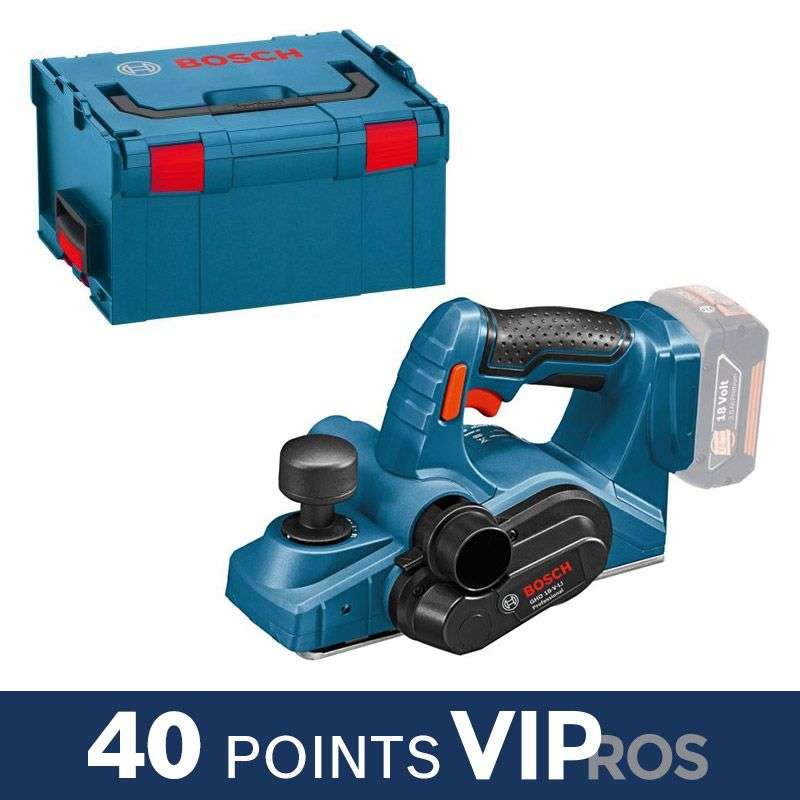 Rabot sans-fil BOSCH 06015A0300 - GHO 18 V-LI Professional + L-Boxx (machine nue)