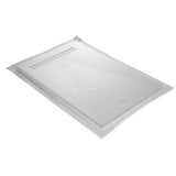 Receveur résine 120x80cm extra-plat MARMOX RC12080LITE-9010-LINE - Grille caniveau excentrée - Blanc imitation ardoise