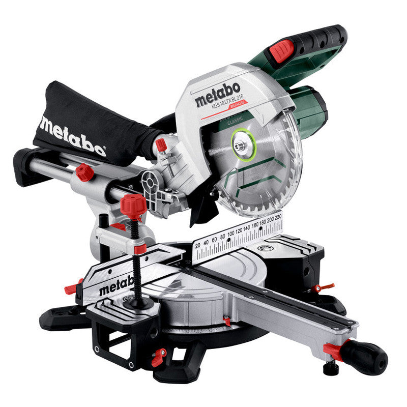 Scie à onglet radiale ∅216mm 18V - METABO 614216650 - KGS 18 LTX BL 216 - 2x5,2Ah