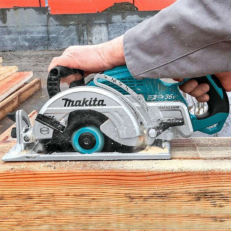 Scie circulaire MAKITA DRS780Z Ø 185mm à poignée arrière 36V (2x18V) Li-Ion  (vendu sans batterie)
