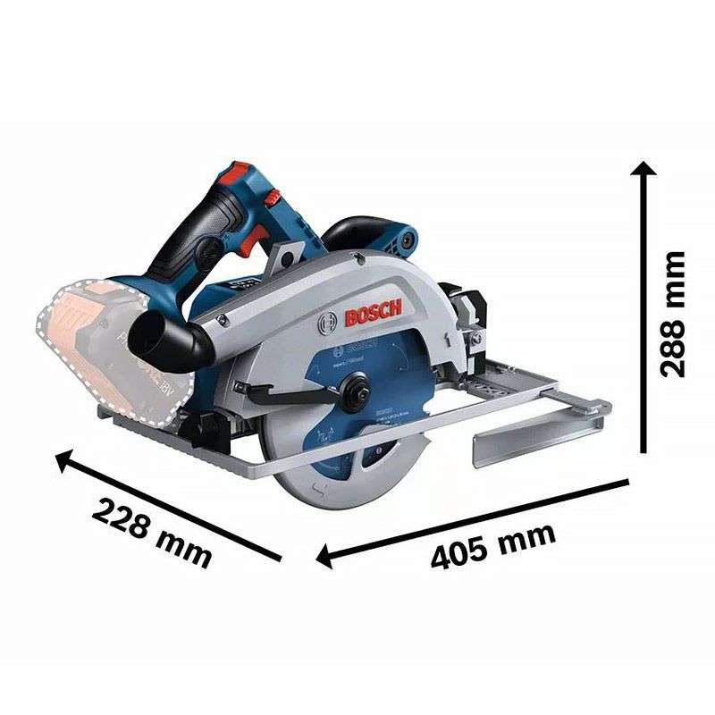 Scie circulaire sans fil BITURBO BOSCH GKS 18V-68 GC Professional (vendu sans batterie) en L-Boxx