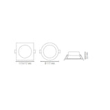 Spot LED encastré FAN EUROPE INTEC INC-SNIPER-QR120 - Orientable 38° - CCT - 1165lm - 12W