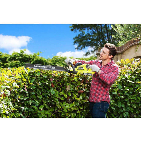 Taille-haies 18V RYOBI RHT1850H25HS HYBRIDE - HedgeSweep™ - 1 batterie lithium+ 18V 2,5 Ah et 1 chargeur rapide 2,0 A