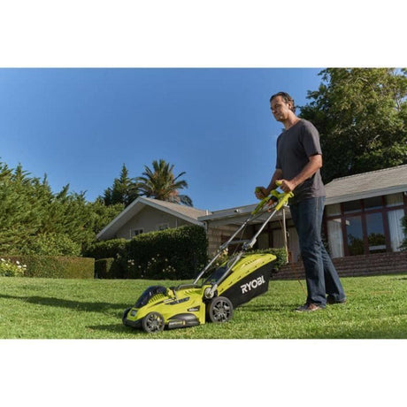 Tondeuse 1800 W RYOBI RLM18E40H - Ø coupe 40 cm - ramassage et mulching - double poignée Vertebrae™