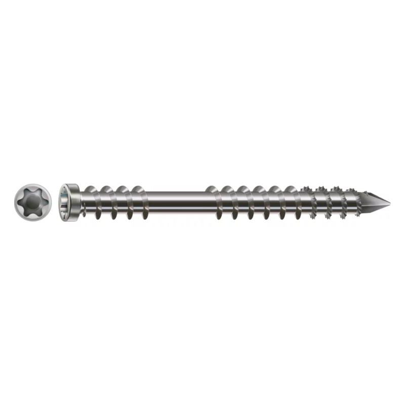 Vis à bois pour terrasse tête cylindrique filetage de fixation T-STAR plus T25 inox A2 (360 pcs)- SPAX